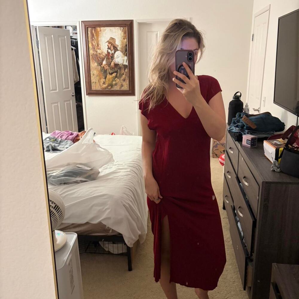 NEW Lspace red midi dress small robyn - Picture 2 of 4